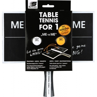 Sunflex Tischtennisschläger Table Tennis For 1 - Set besteht aus einer Platte und zwei Bällen